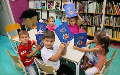 Prvošolci prvič v šolski knjižnici